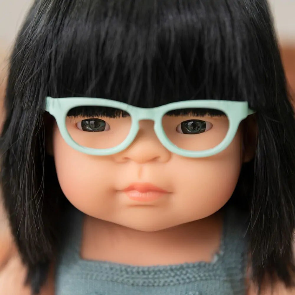 Baby Doll Asian Girl with Glasses