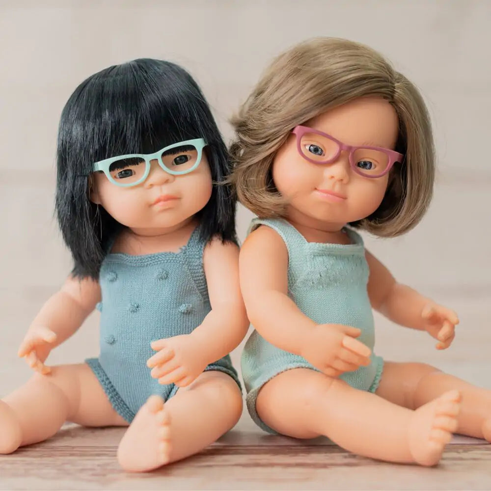 Baby Doll Asian Girl with Glasses