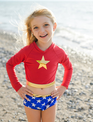Wonder Girl Swimsuit (Size 3-4)