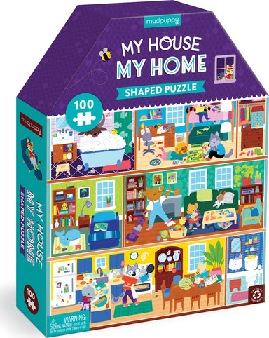 My House, My Home 100 Piece House-Shaped Puzzle