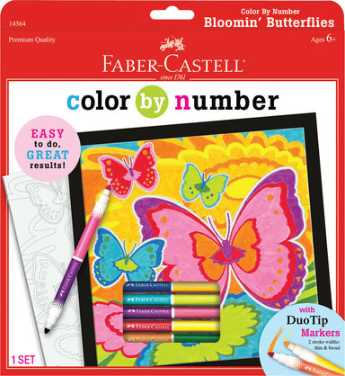 Color by Number Bloomin Butterflies