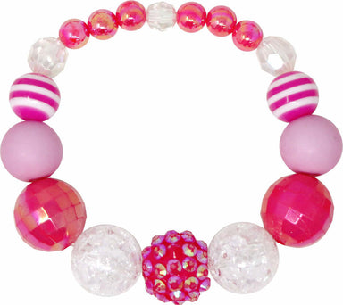 Hot Pink Raspberry Delight Stretch Beaded Necklace & Bracelet Set