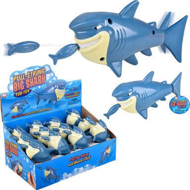 Pull-String Shark Bath Toy 6.5" (sold individually)