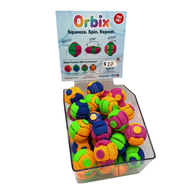 Orbix 3-in-1 Sensory Fidget Toy | Squishy • Clicky • Spinner