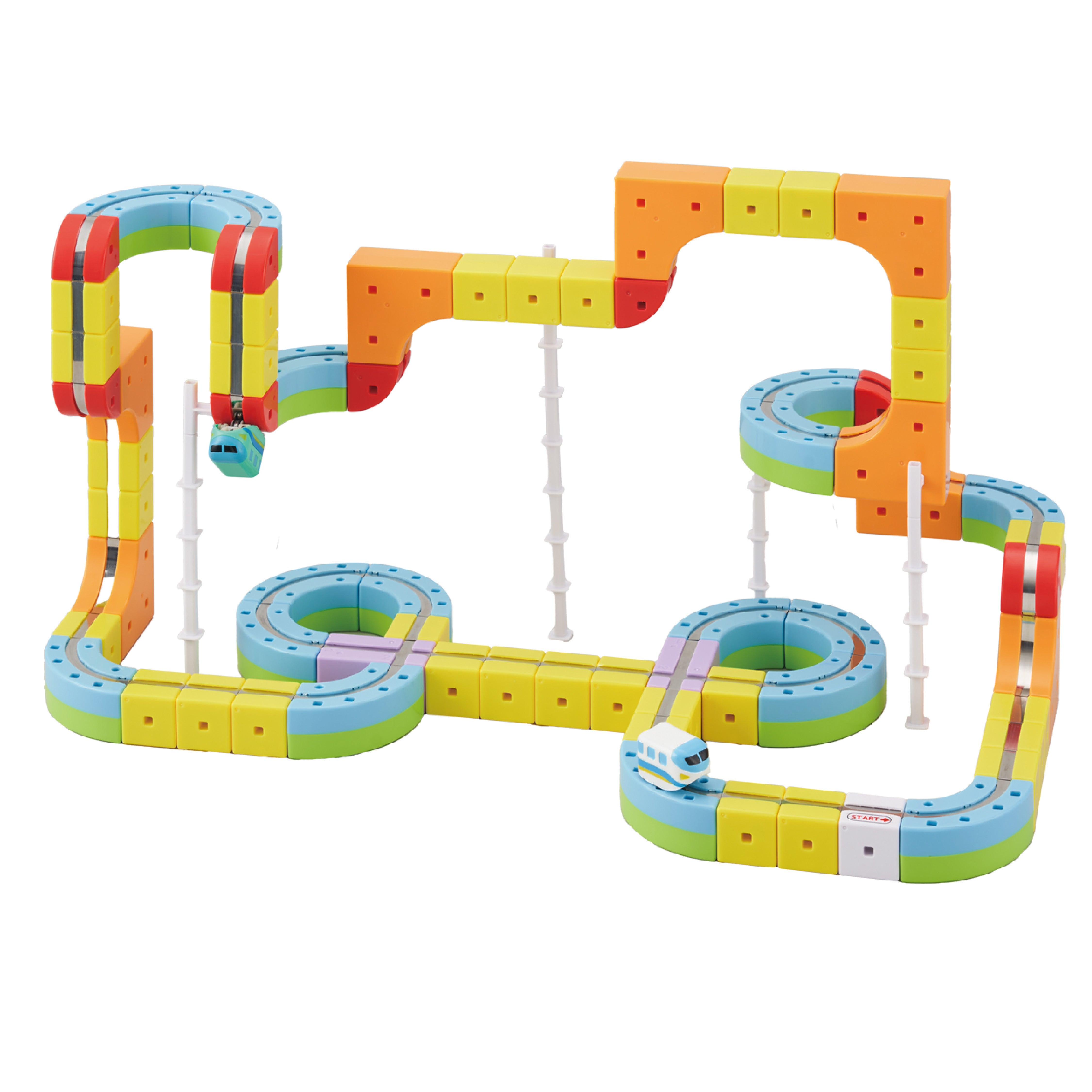 Rail Cube Magnetic Monorail Deluxe Block Set