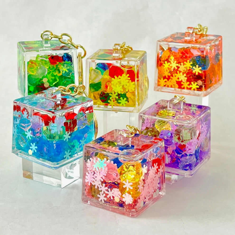 Rainbow Cube Assortment Floaty Key Charm