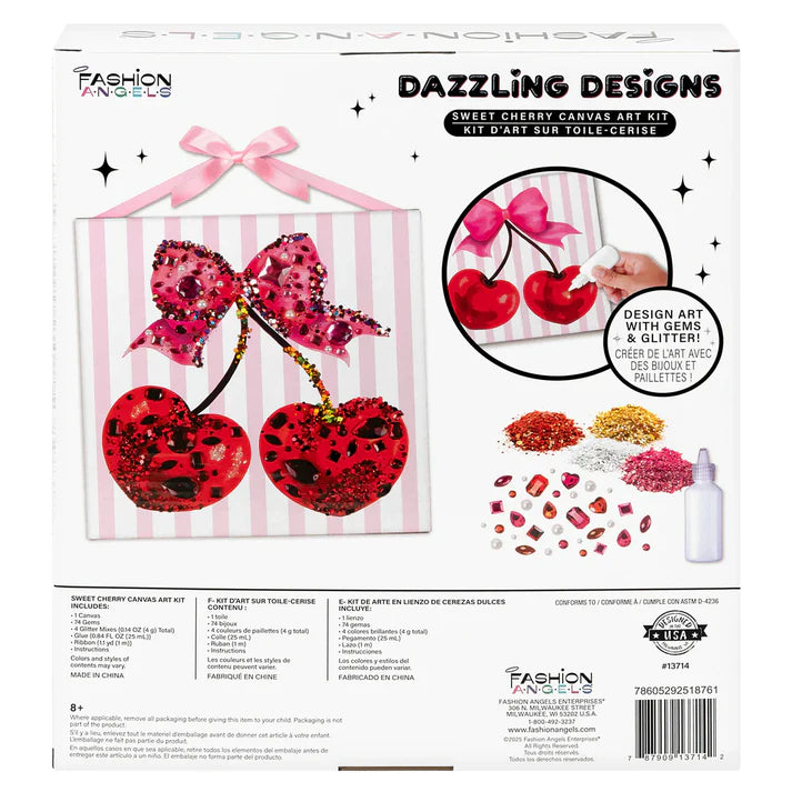 Dazzling Designs Canvas Art Kit - Sweet Cherry