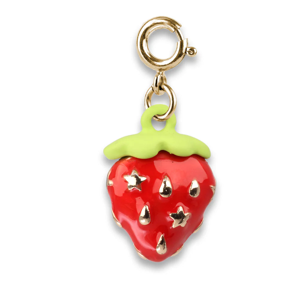 Gold Strawberry Charm