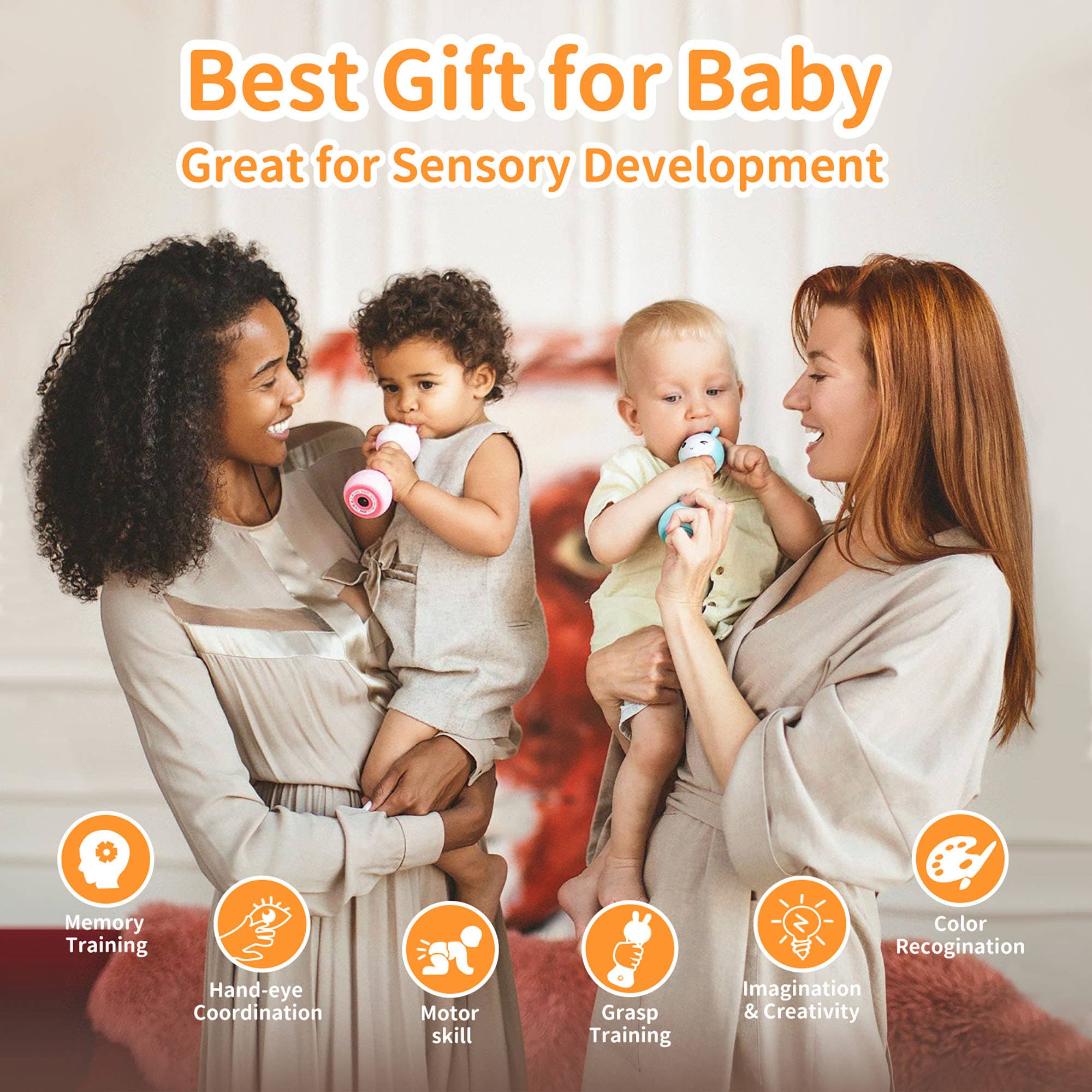 Smarty Bunny – Pink Sensory Toy with Music, Lights & Teether