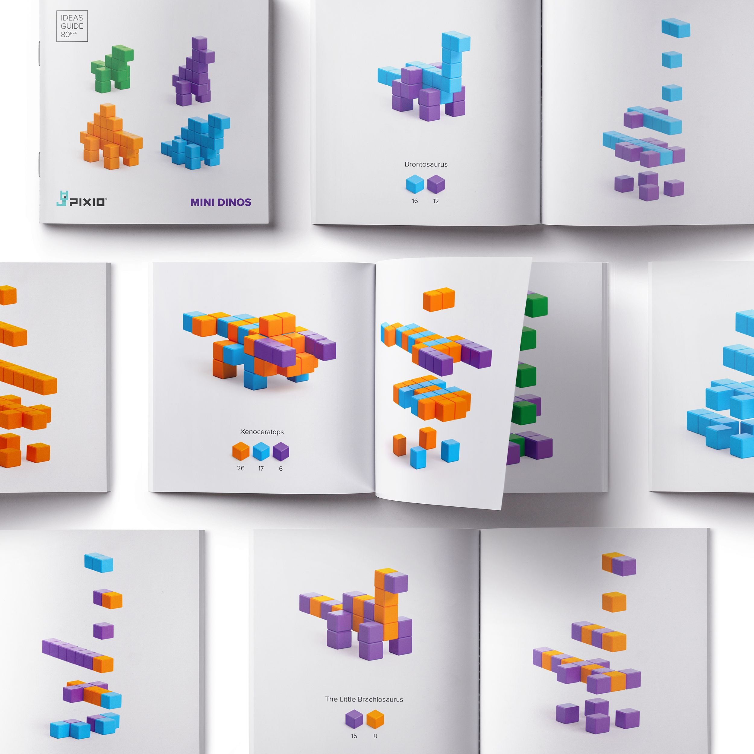 Mini Dinos - 80 PIXIO Blocks