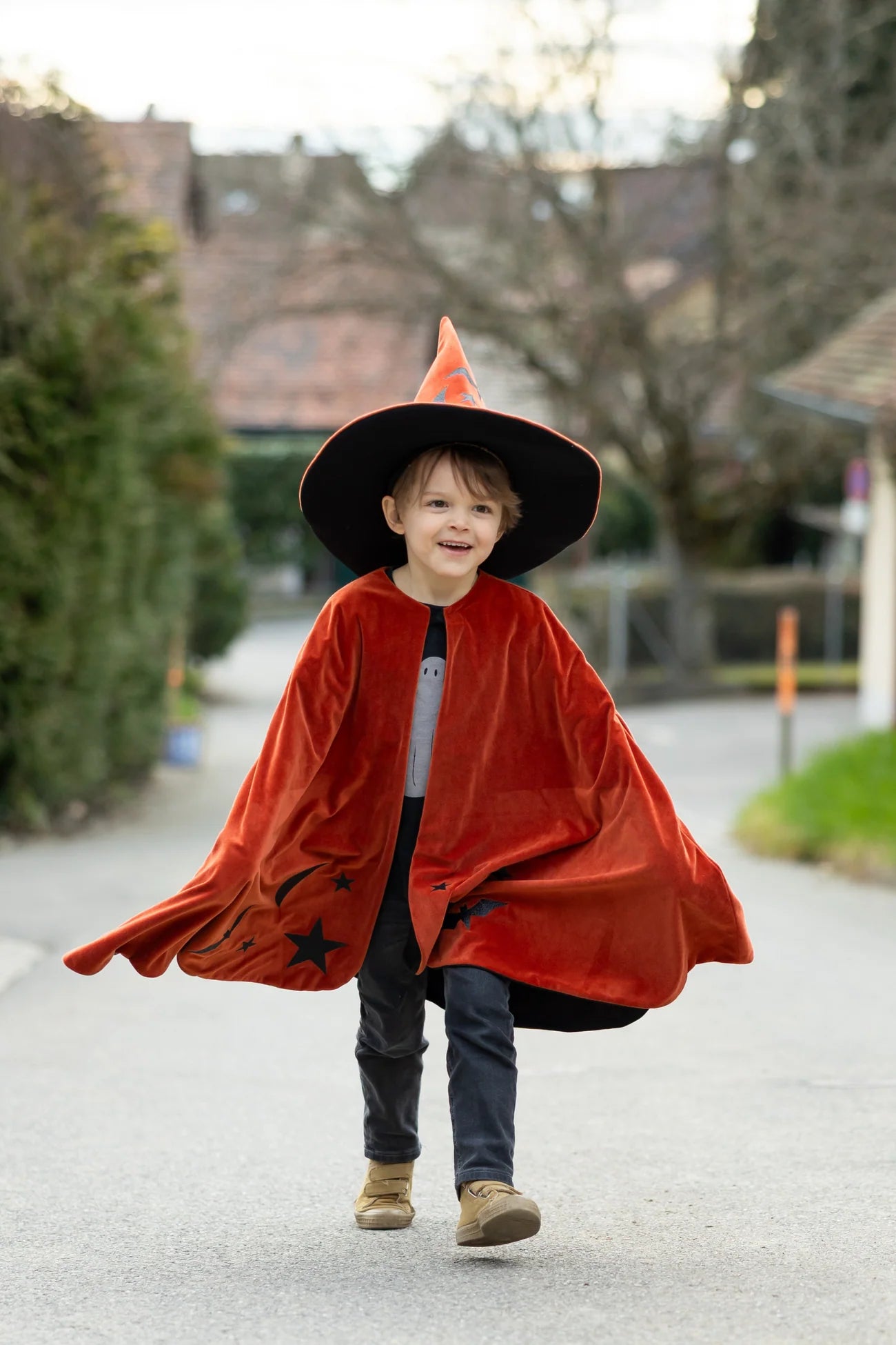 Autumn Embers Wizard Cape and Hat, 4-6