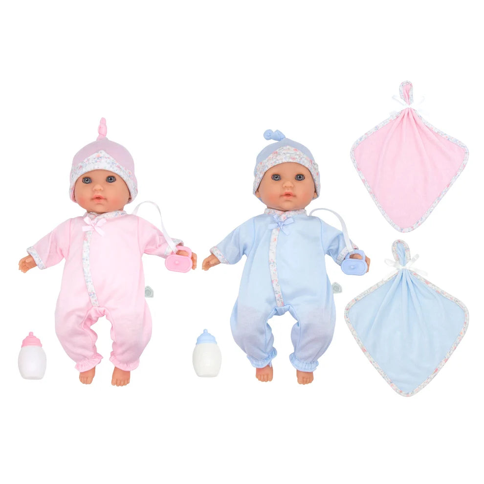 12.5" Twin Nonis Doll Gift Set - Boy & Girl Soft Body Realistic Twins Playset