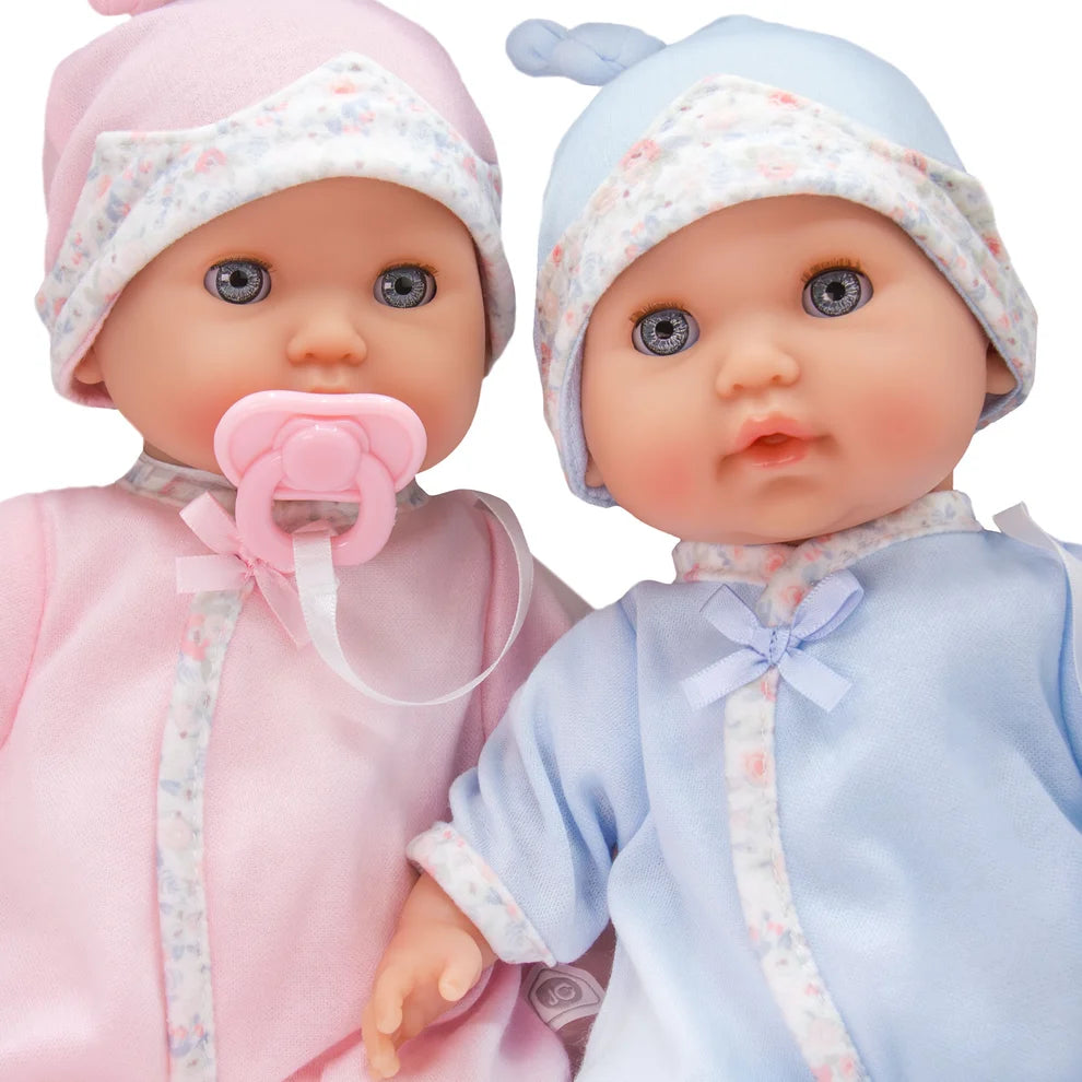 12.5" Twin Nonis Doll Gift Set - Boy & Girl Soft Body Realistic Twins Playset