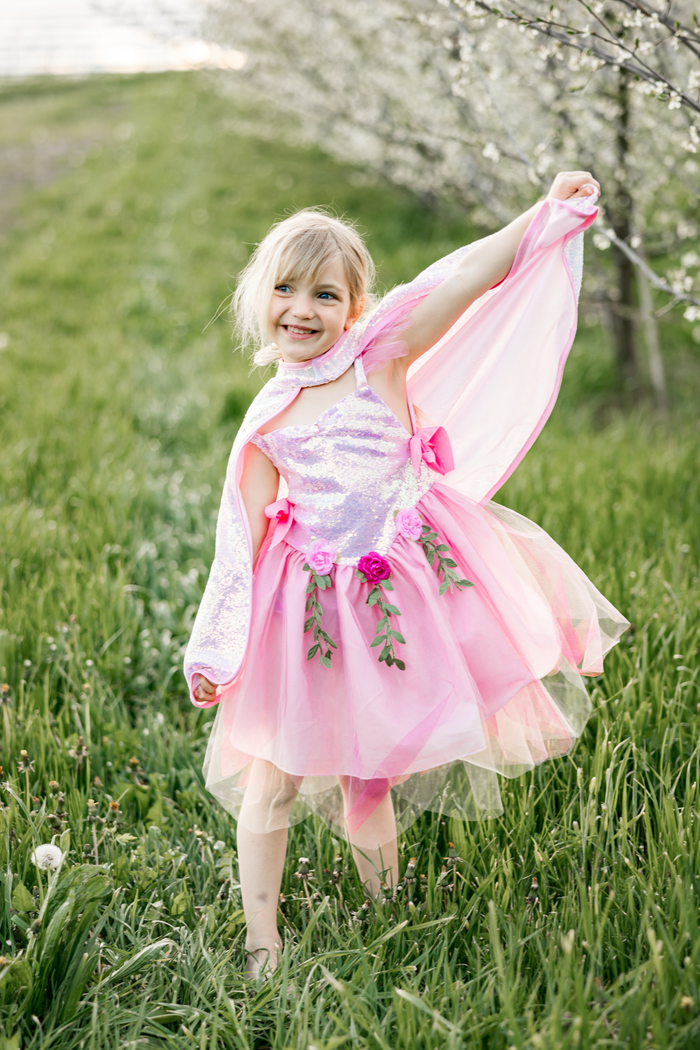 Pink Sequins Forest Fairy Tunic 3-4