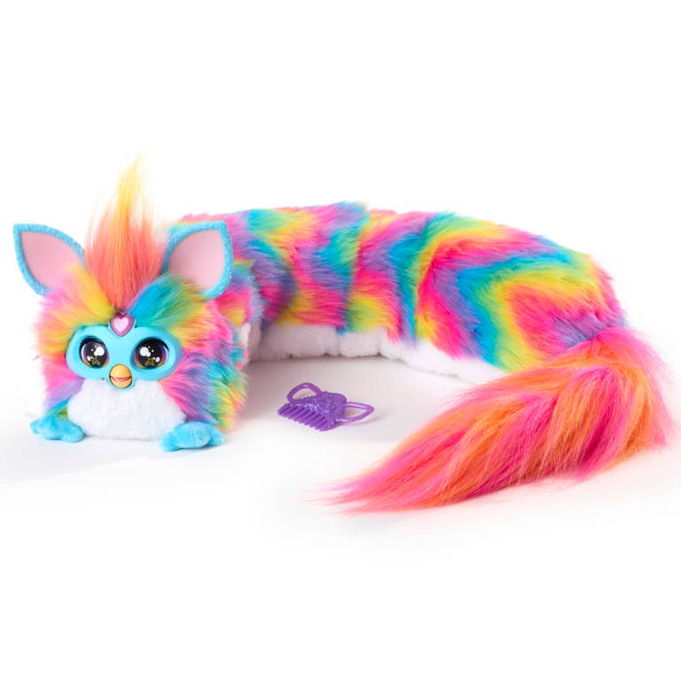 Furby DJ Interactive Plush Toy, Rainbow