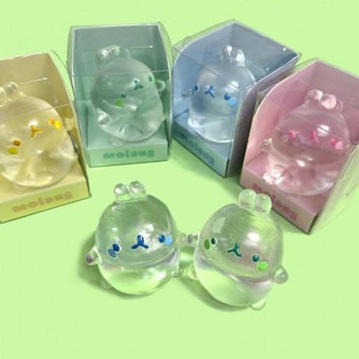 Molang Clear Mochi Squishy Figure Fidget Toy