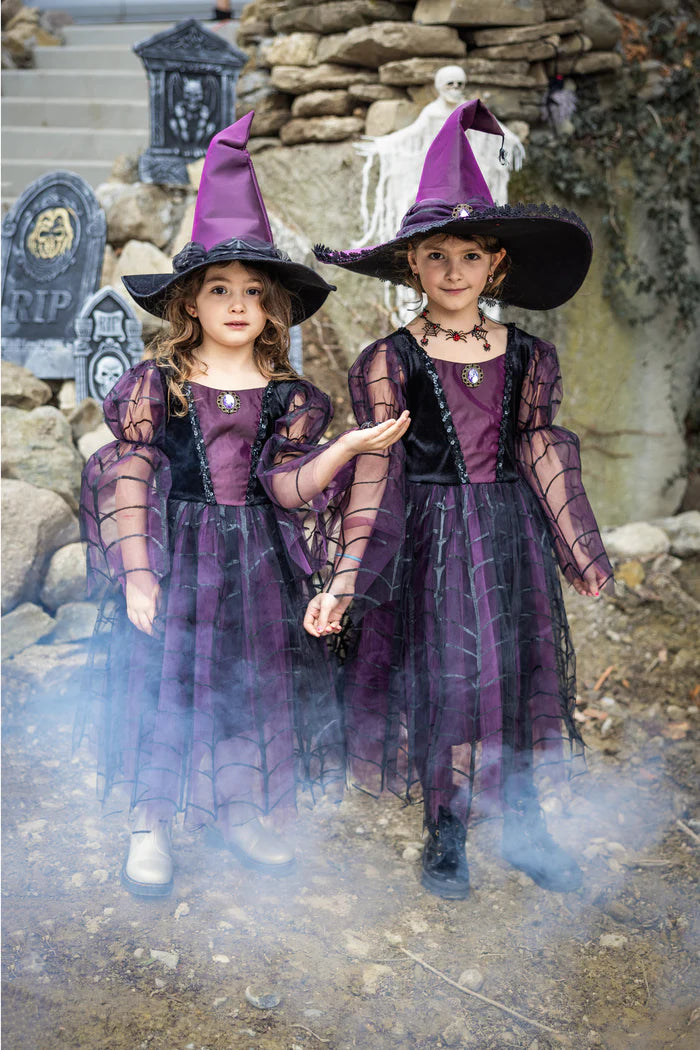 Great Pretenders Amethyst the Spider Witch Dress & Hat, size 5/6