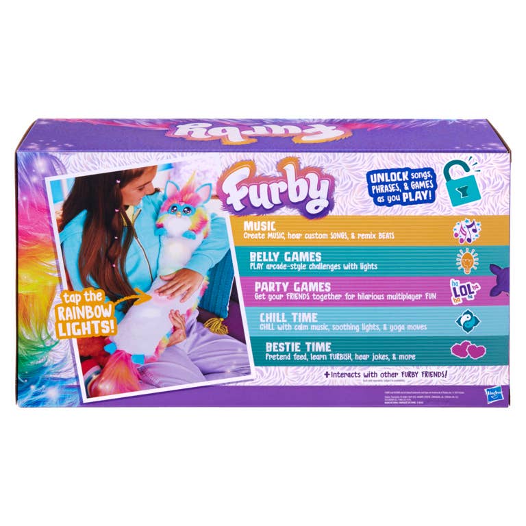 Furby DJ Interactive Plush Toy, Rainbow