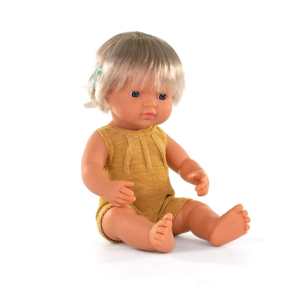 Baby Doll Caucasian Girl with Hearing Implant
