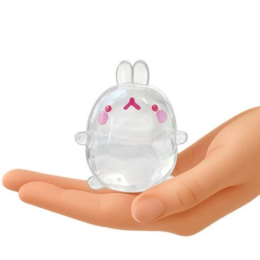 Molang Clear Mochi Squishy Figure Fidget Toy
