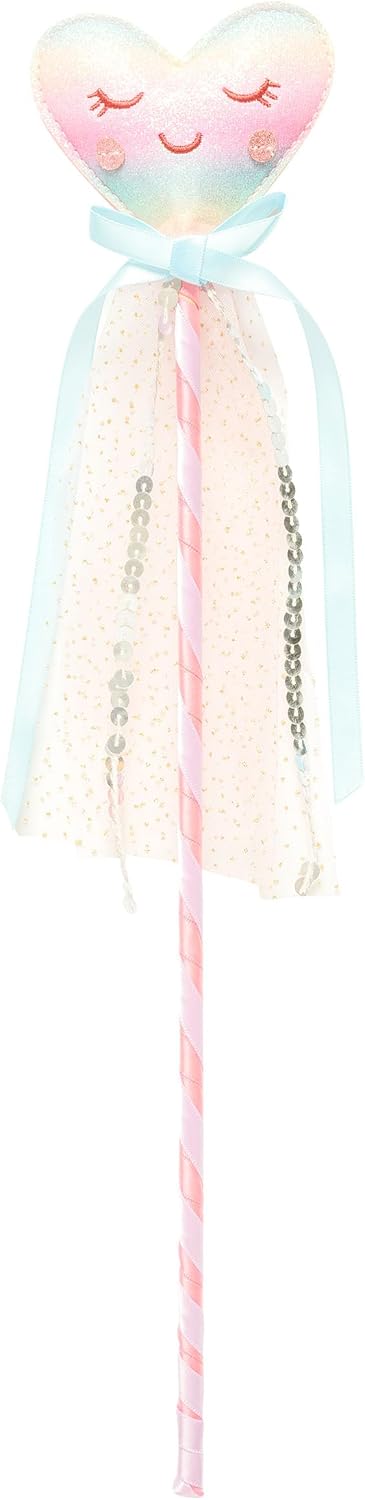 Dress Up Wand Rainbow Glitter Heart