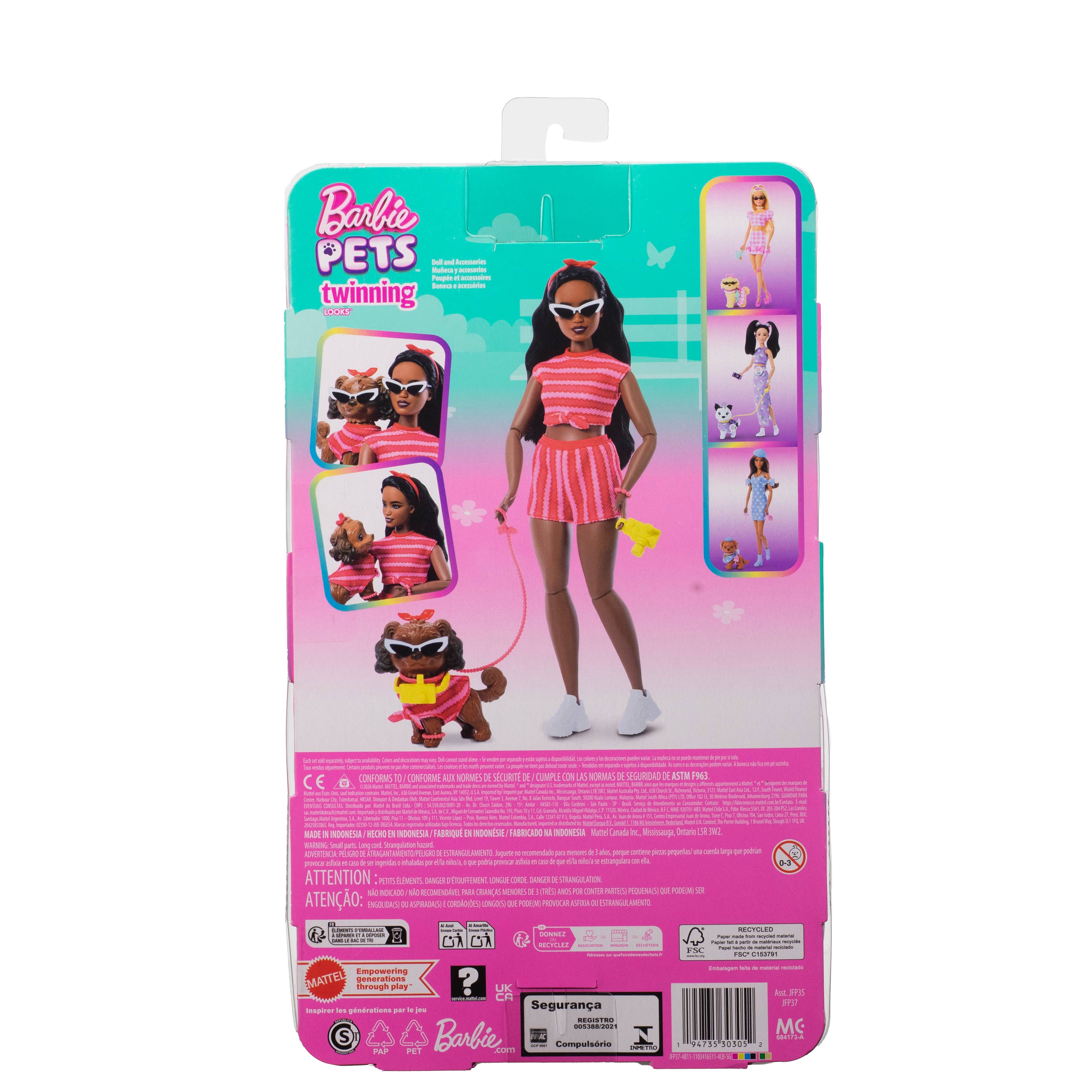 Barbie Twinning Looks Stripes Doll and Accessories