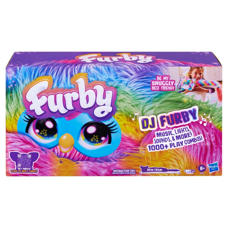 Furby DJ Interactive Plush Toy, Rainbow