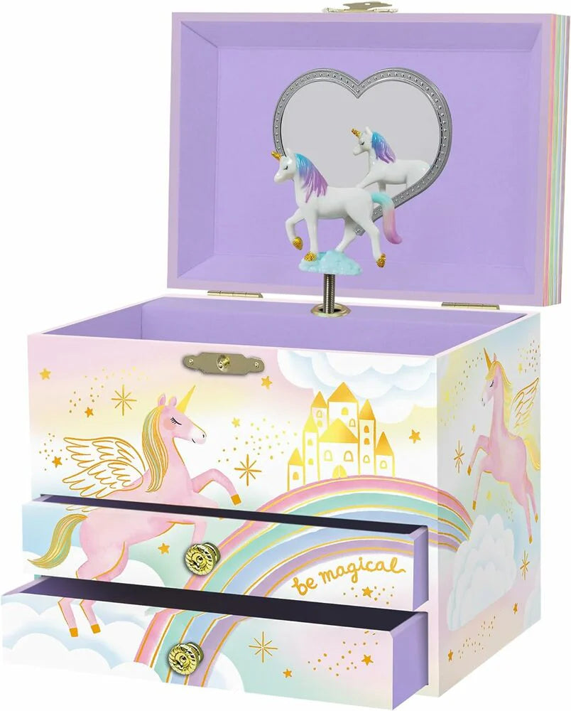 Unicorn Musical Jewelry Box - 2 drawer