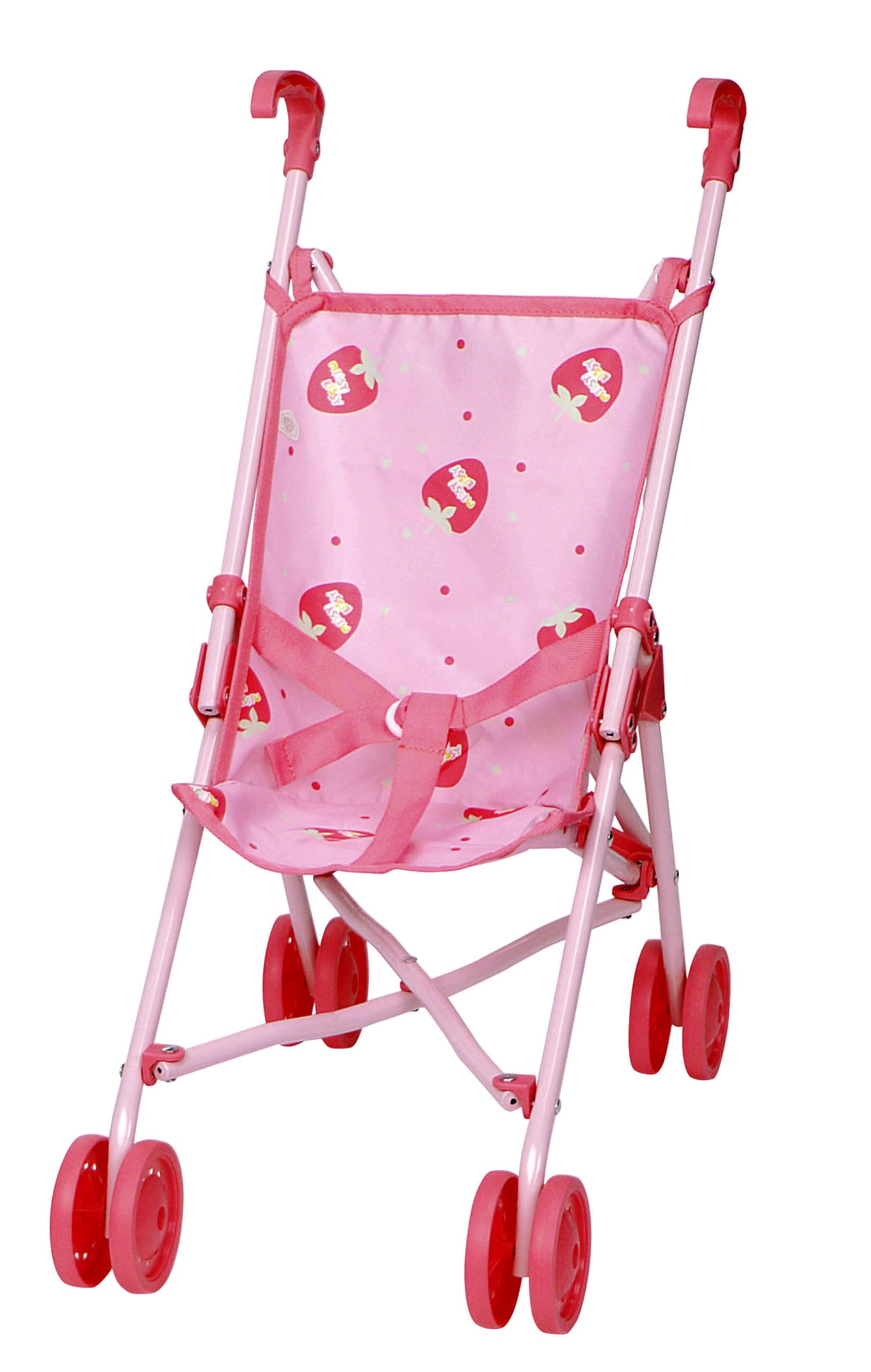 Missy Kissy Folding Doll Stroller Pink Strawberry Print
