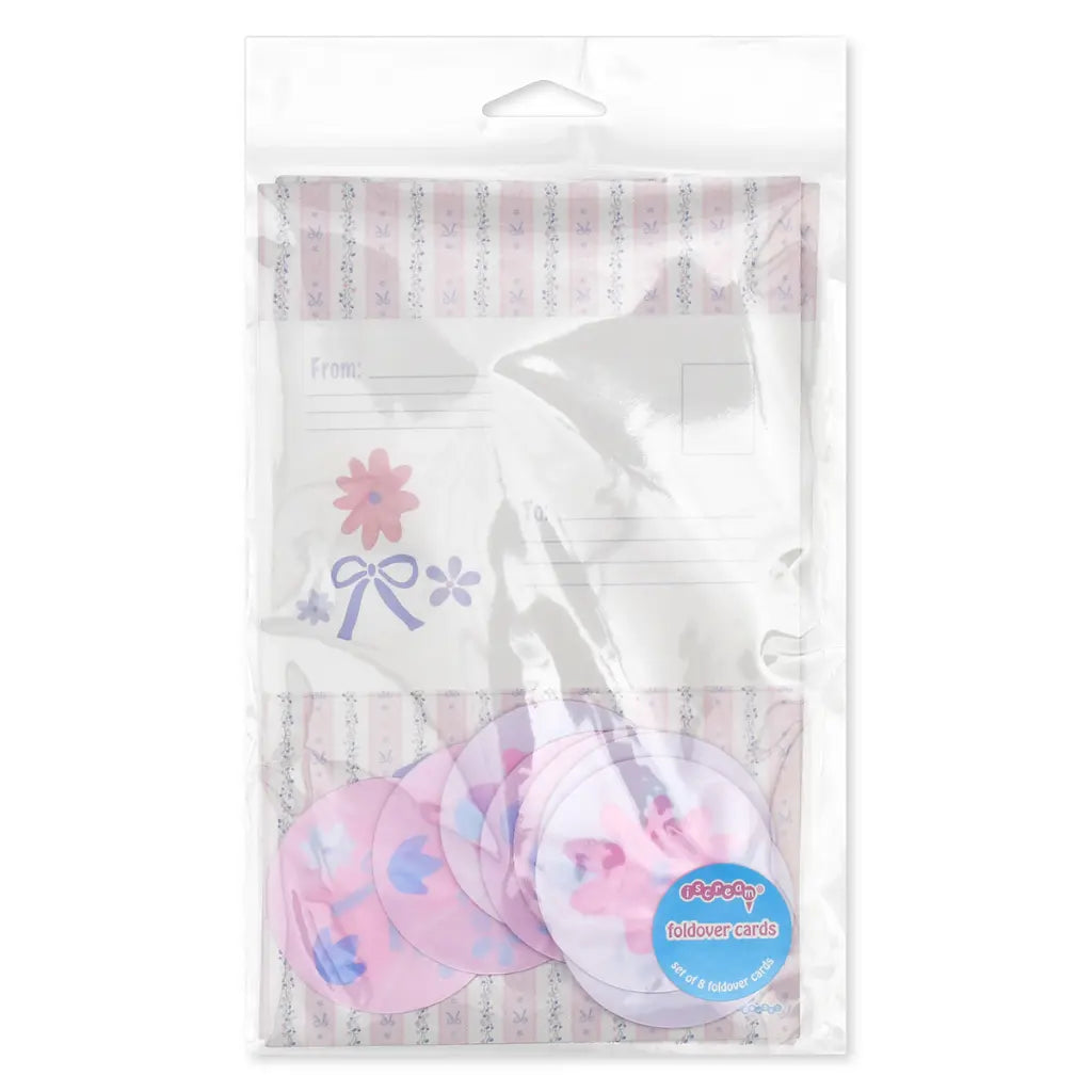 Floral Stripe Foldover Cards