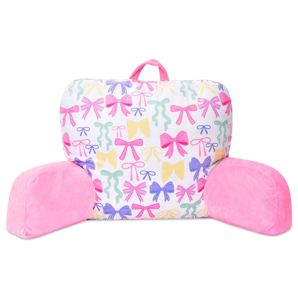 Pink Ribbon Bow Fur Lounge Pillow