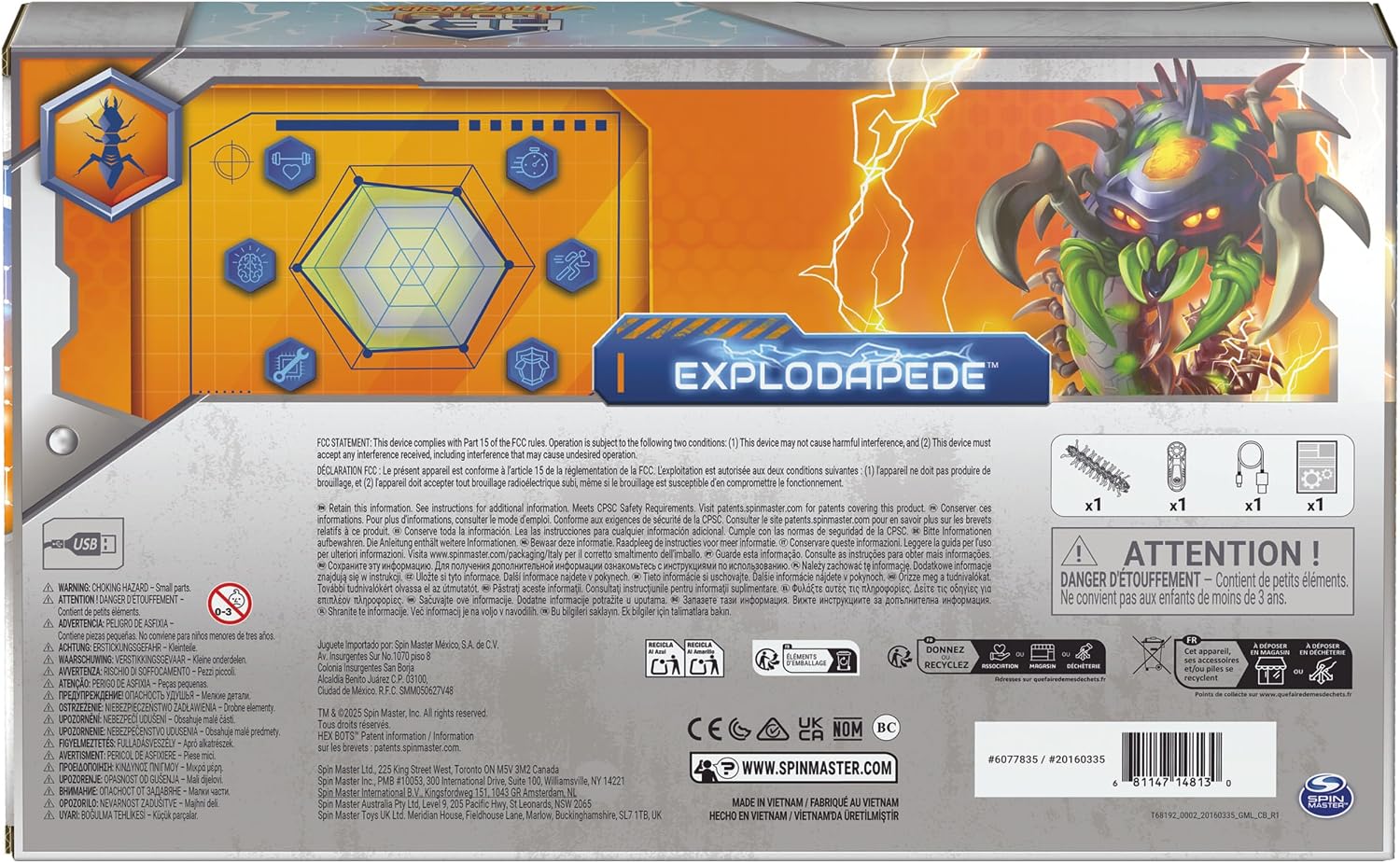 Hex Bots Alive Inside RC Explodapede