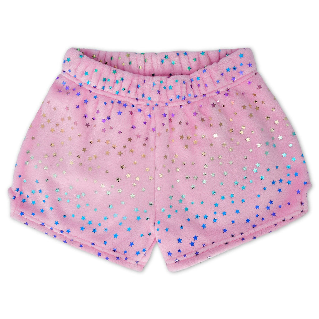 Pink Foil Star Shorts