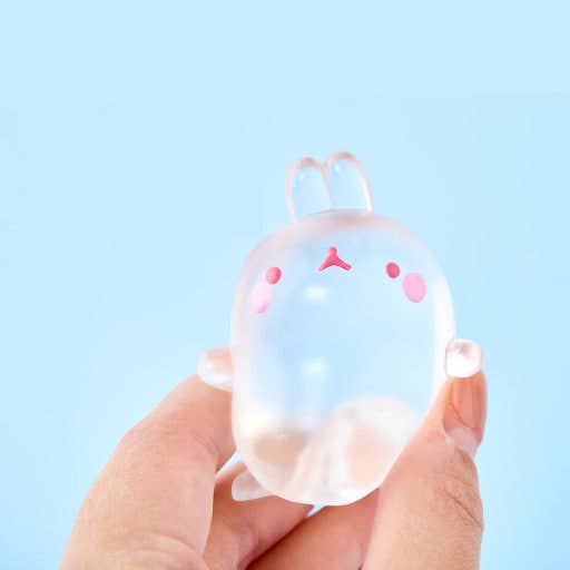 Molang Clear Mochi Squishy Figure Fidget Toy