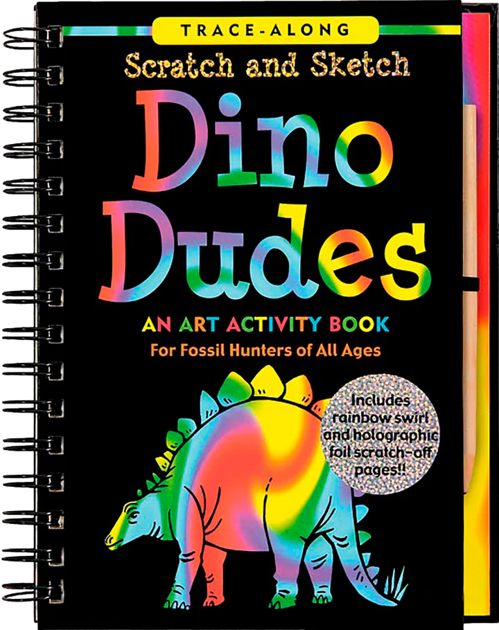 Scratch & Sketch Dino Dudes (Trace-Along): An Art Activity Book for Fossil Hunters of All Ages