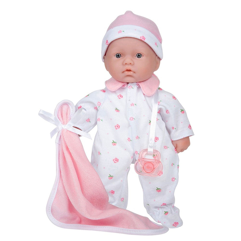 La Baby 11 Inch Soft Body Doll Pink with Realistic Features