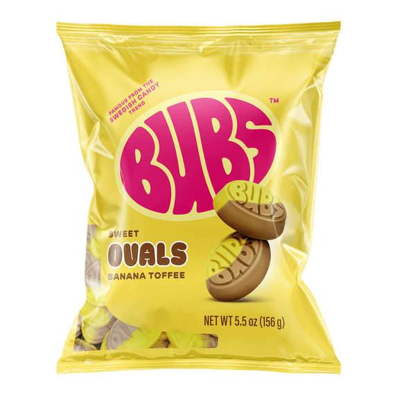 Bubs Ovals Banana Toffee Swedish Candy