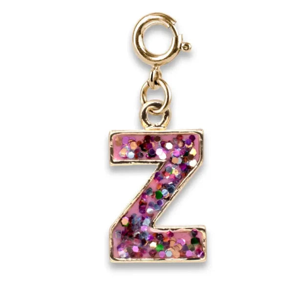 Gold Glitter Initials - Z Charm
