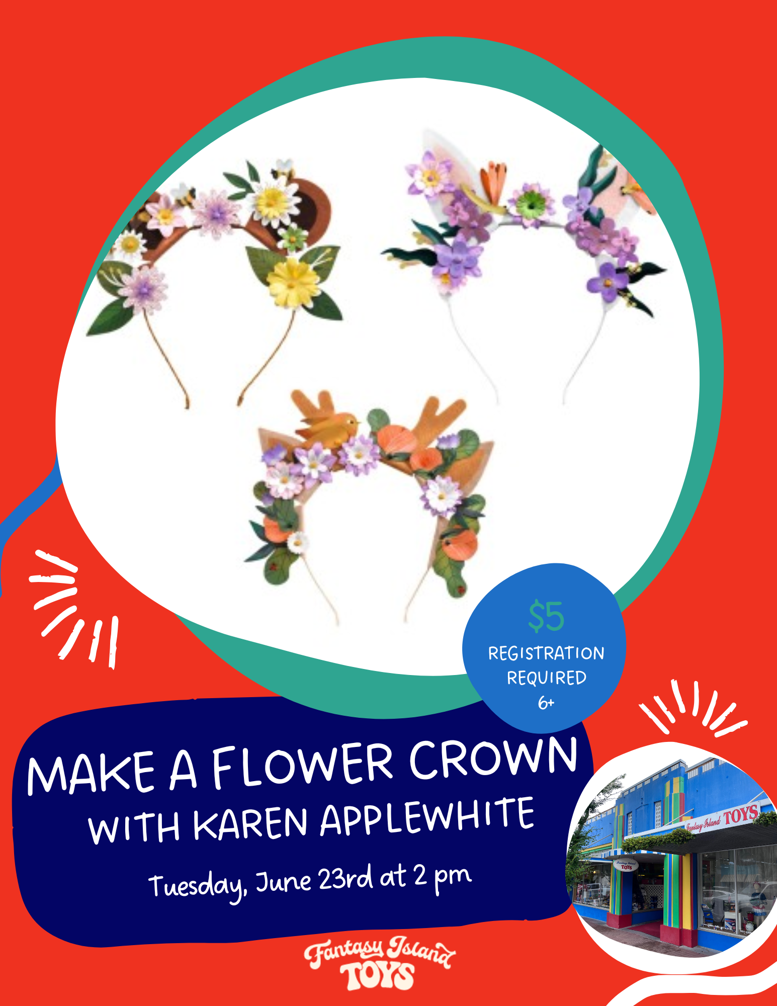 June 23 - Make a Flower Crown Craft