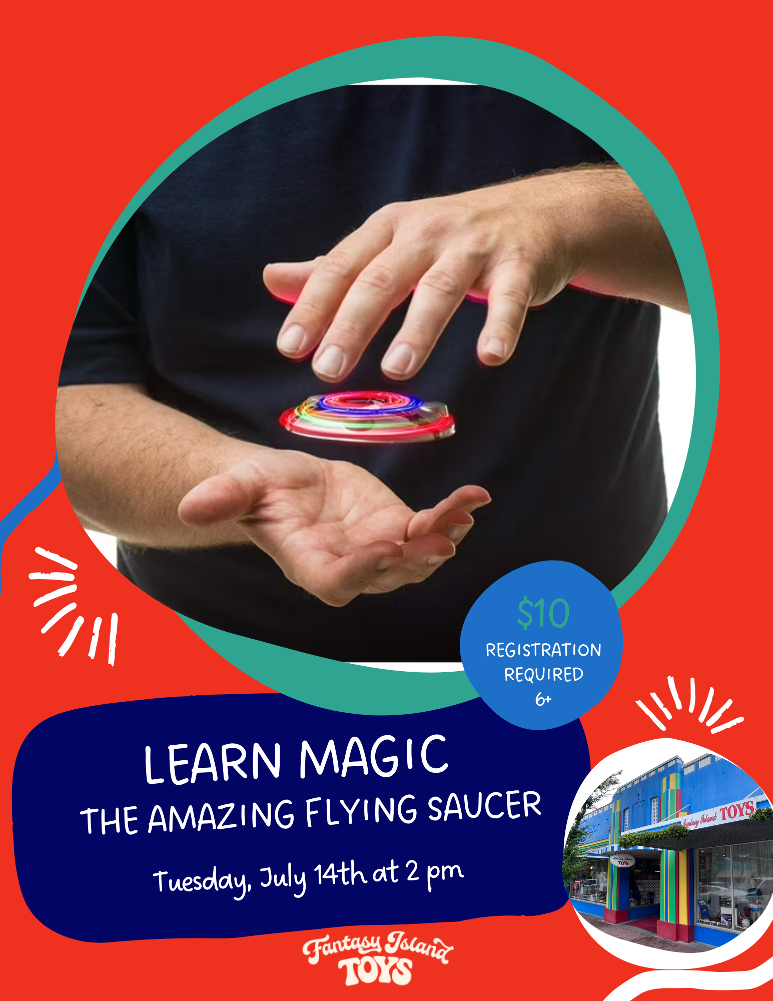 July 14  - Learn Magic - Levitating Flying Saucer Trick