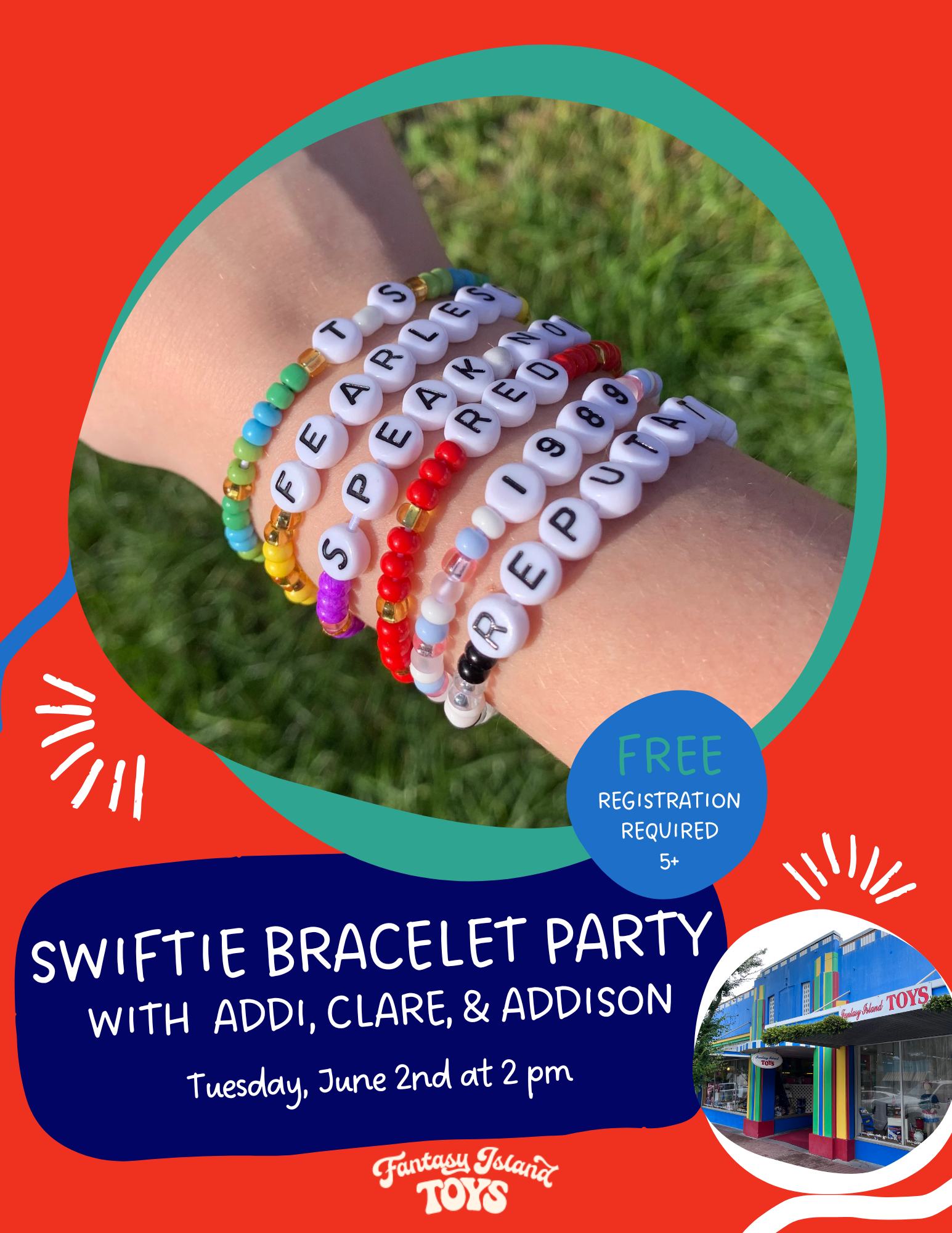 June 2 - Swiftie Bracelet Making Party