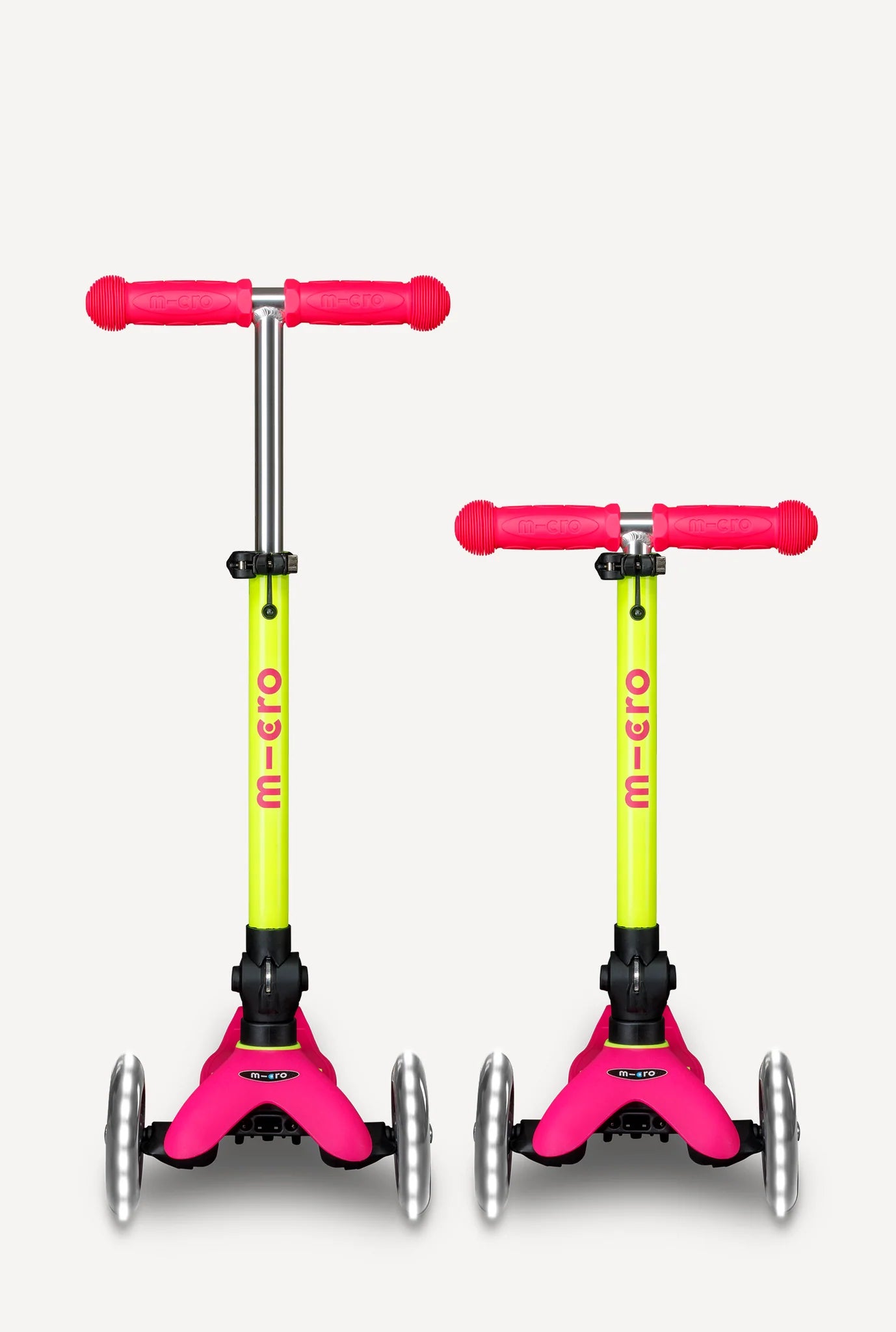 Mini Deluxe Foldable LED Scooter - Neon Colors