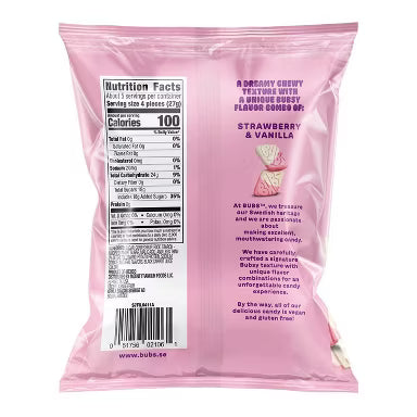 Bubs Sour Diamond Strawberry Vanilla Swedish Candy