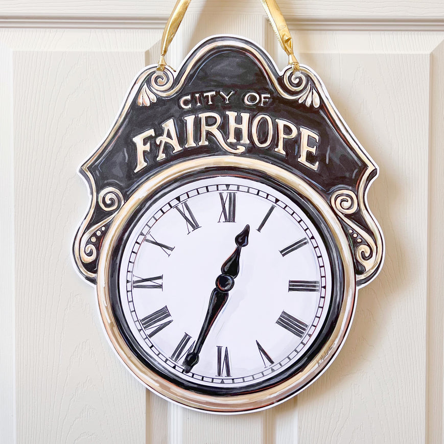 Fairhope Clock Door Hanger