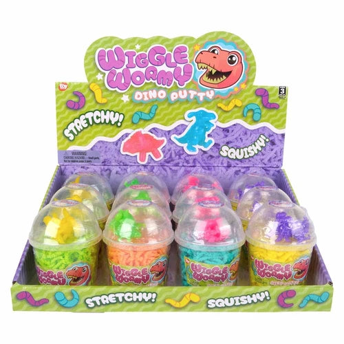 3.6" Wiggle Wormy Dinosaur Putty