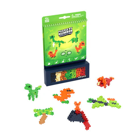 Puzzle by Number Activity Pad - Dinosaur