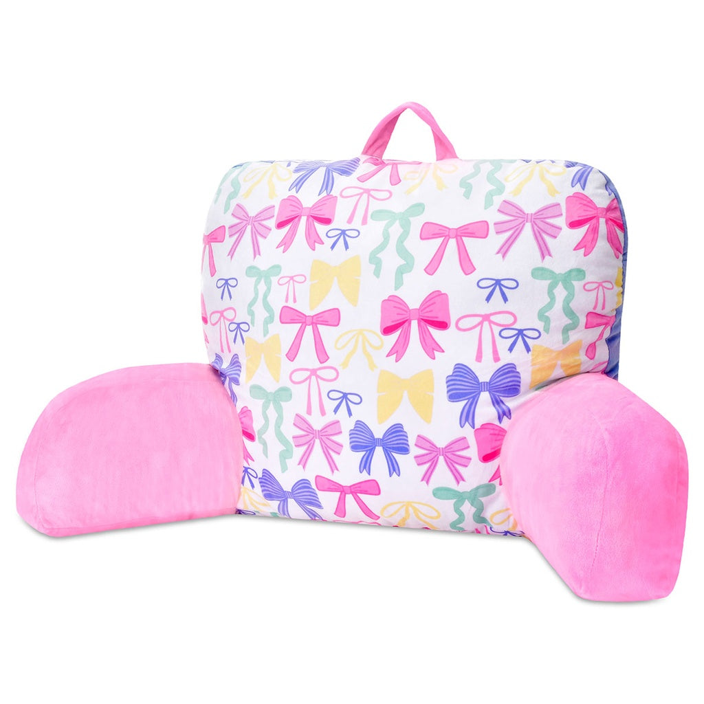 Pink Ribbon Bow Fur Lounge Pillow