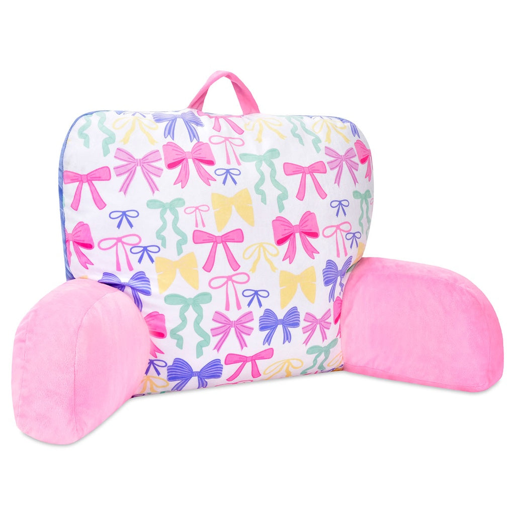 Pink Ribbon Bow Fur Lounge Pillow