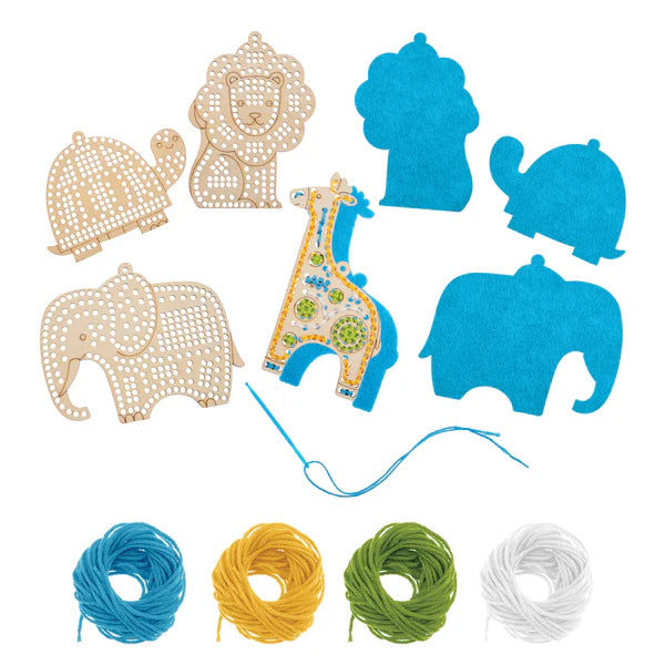 Wooden Lacing Cards Zoo