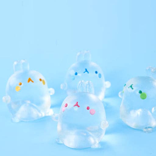 Molang Clear Mochi Squishy Figure Fidget Toy